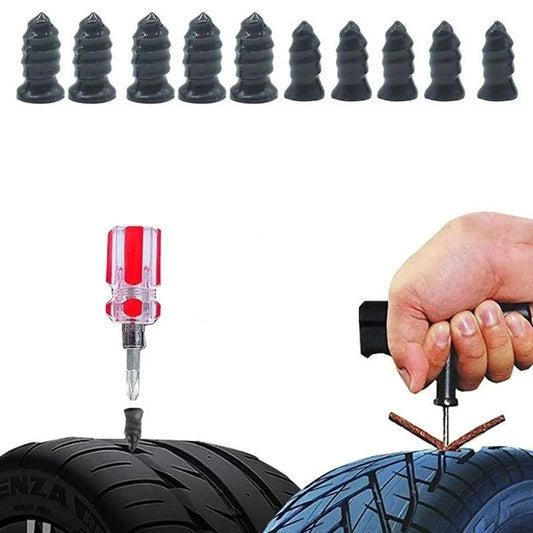 חבילת 10 ברגי גומי לתיקון פנצ'ר ברכב