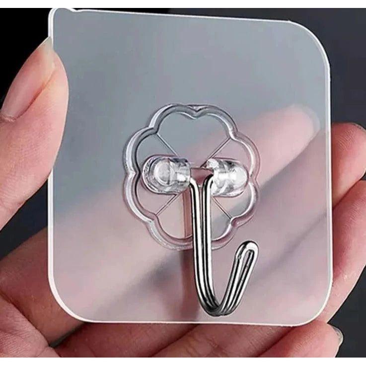 חבילת 10 מדבקות תלייה חזקות עם וו ללא קידוח