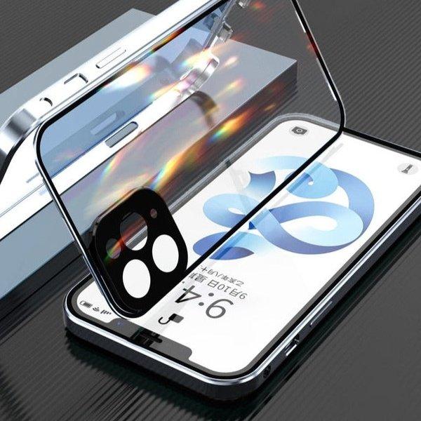 כיסוי חזק מגן דו צדדי זכוכית מחוסמת לאייפון בכל הדגמים