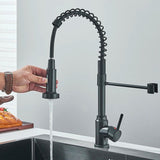 ברז מטבח מעוצב עם ראש נשלף