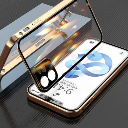 כיסוי חזק מגן דו צדדי זכוכית מחוסמת לאייפון בכל הדגמים