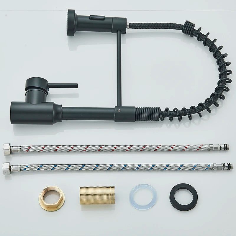 ברז מטבח מעוצב עם ראש נשלף