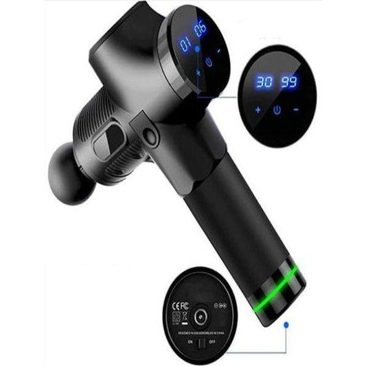 אקדח עיסוי שרירים מקצועי עם תצוגה דיגיטלית